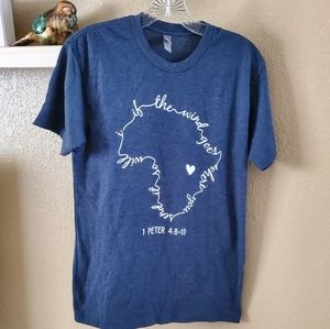 Next Level Bible Verse 1 Peter 4 Gray Tshirt Sz S